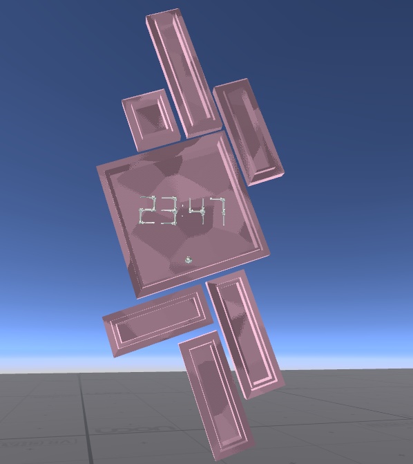 【AudioLink】Ray wall clock 【VRChat / OSC不使用】