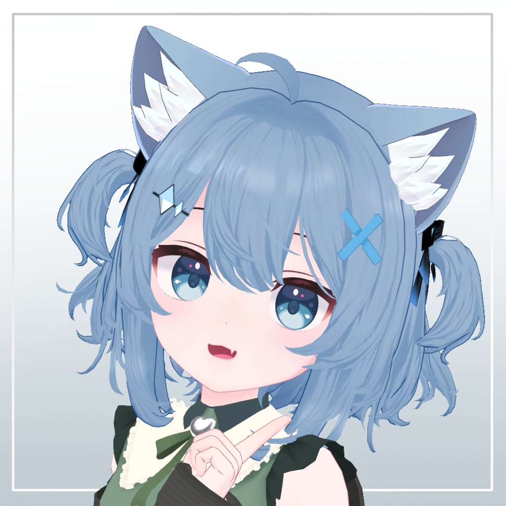 ぼさぼさハーフツイン