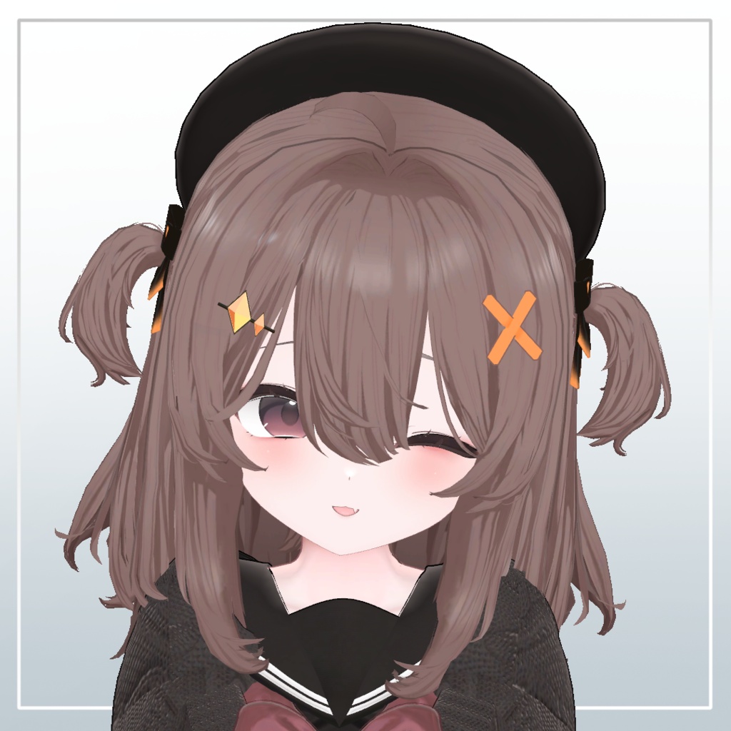 ぼさぼさハーフツイン