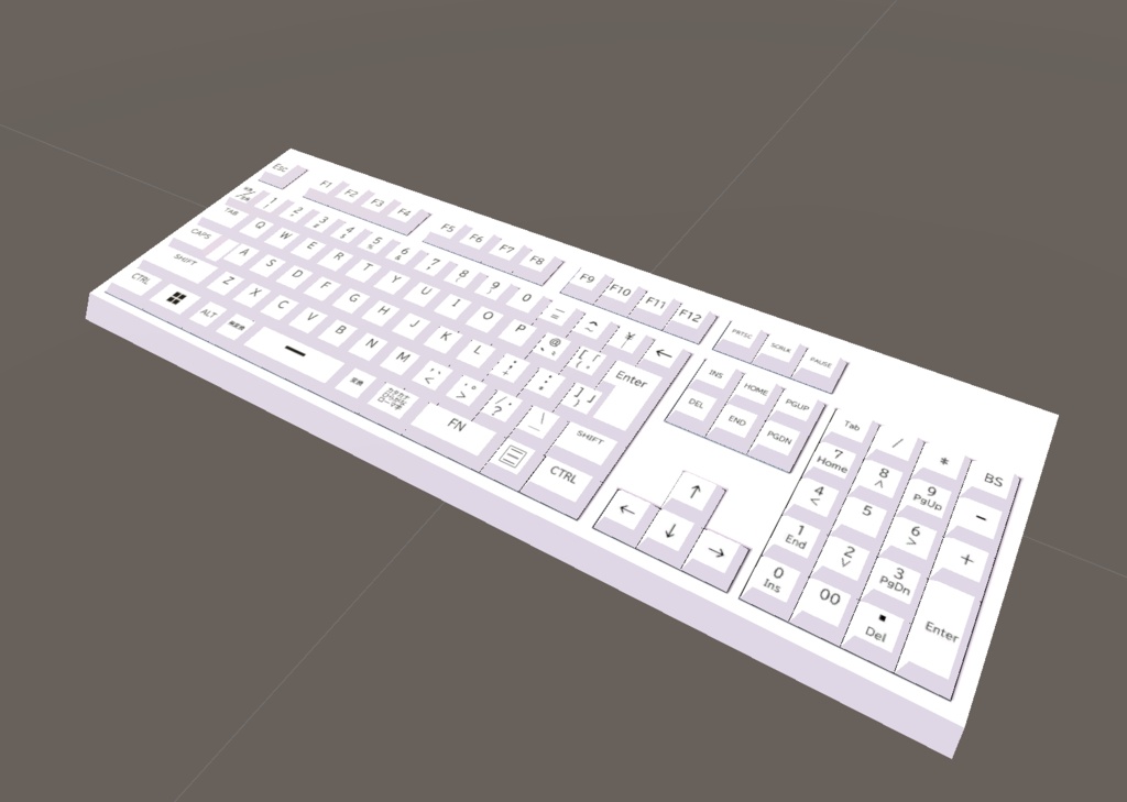 白いフル(ポリゴン)キーボード【無料配布】