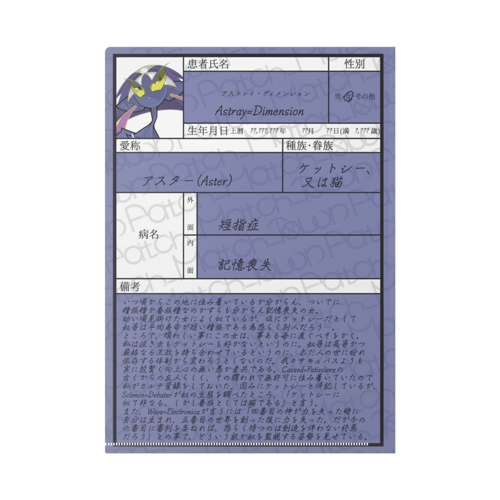 【Patch-Match-Town】推しクリアファイル*Astray=Dimension