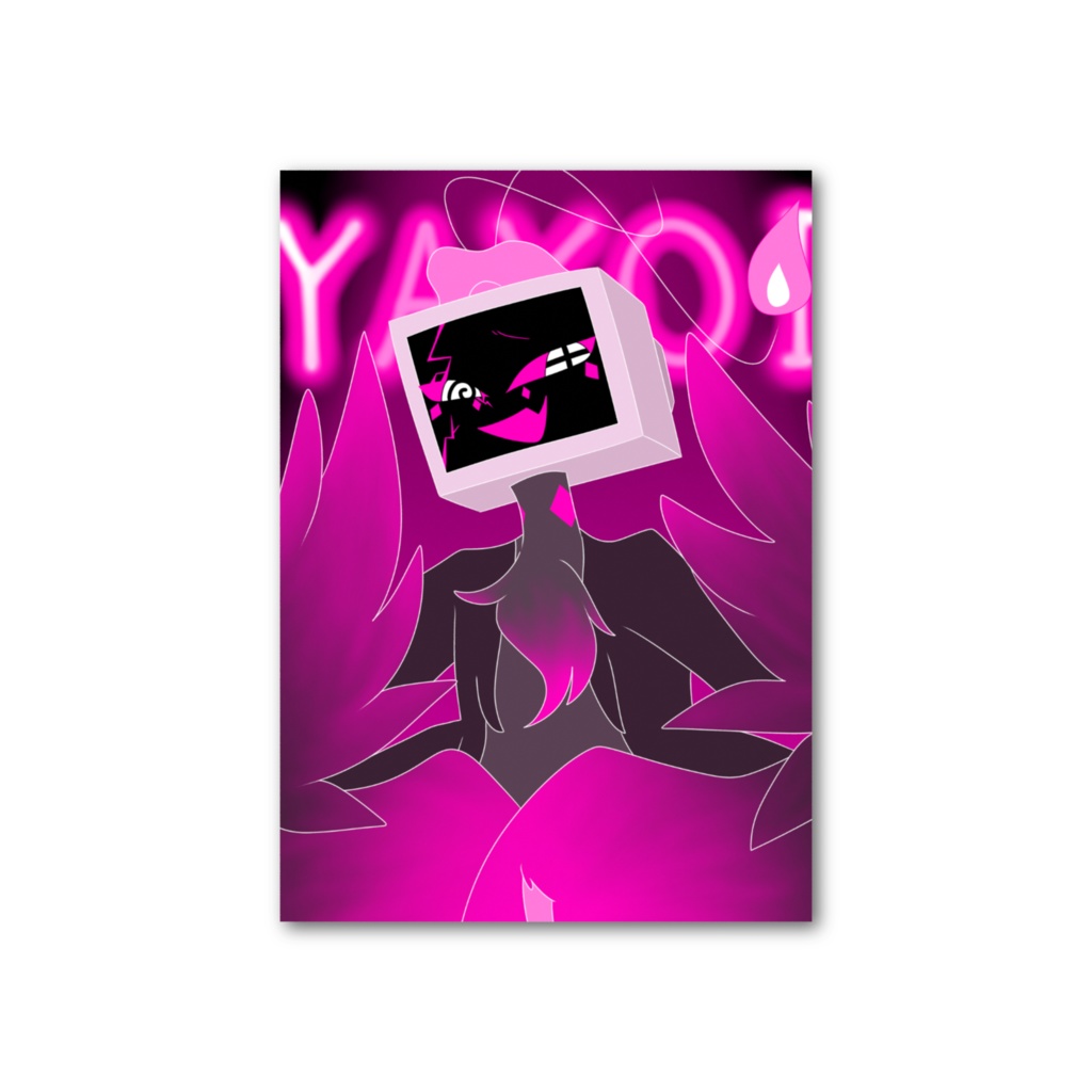 八酔のフォト風カード(ネオンピンク)