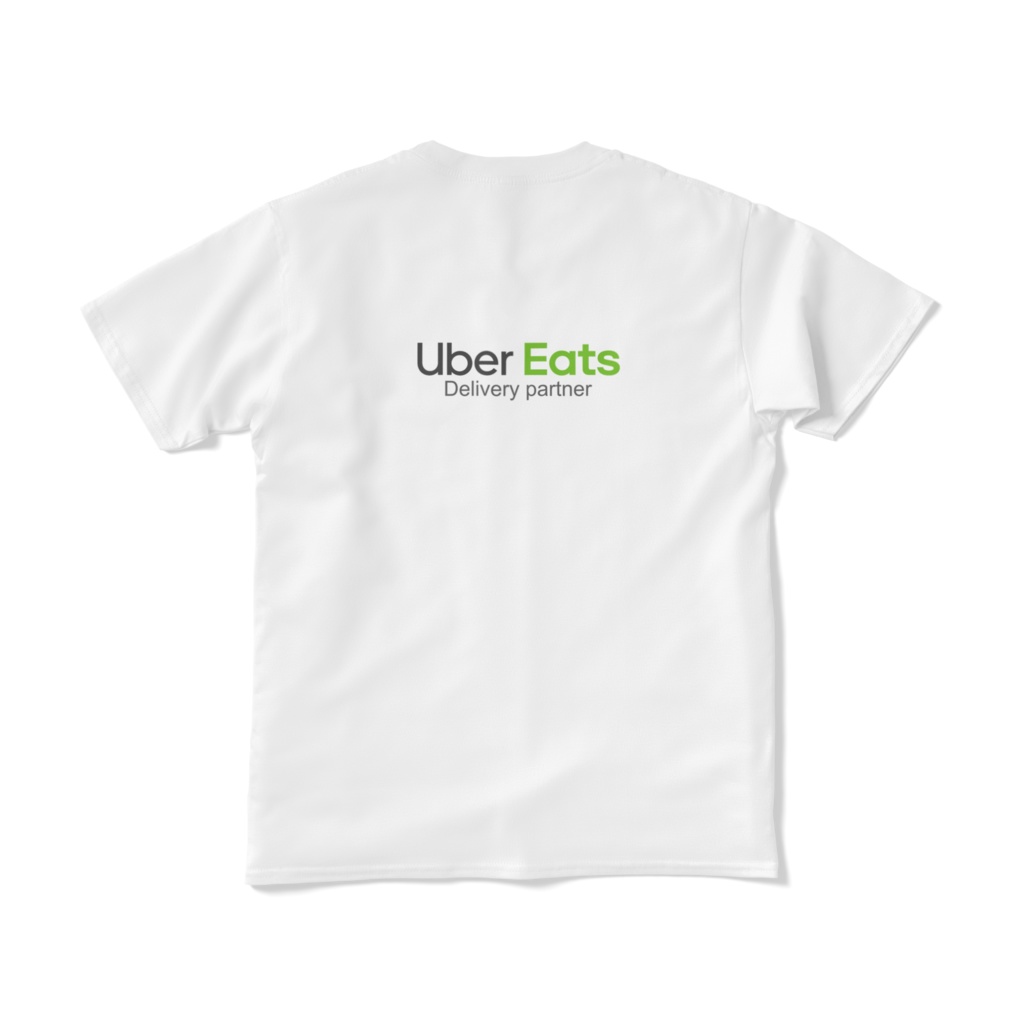 UberEats配達員Tシャツ背面ロゴ(非公式)