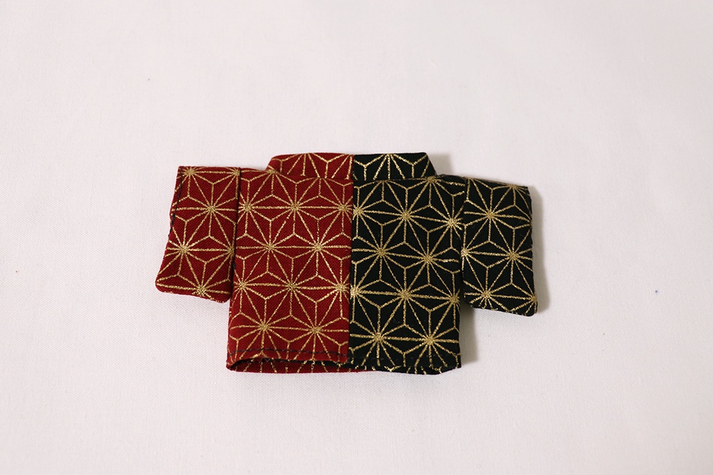 【16cmぬい用】着物・赤×黒