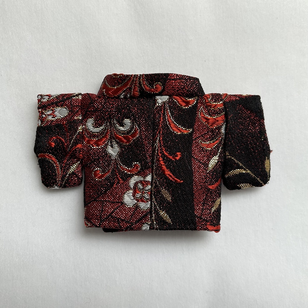 【16cmぬい用】着物・赤×黒