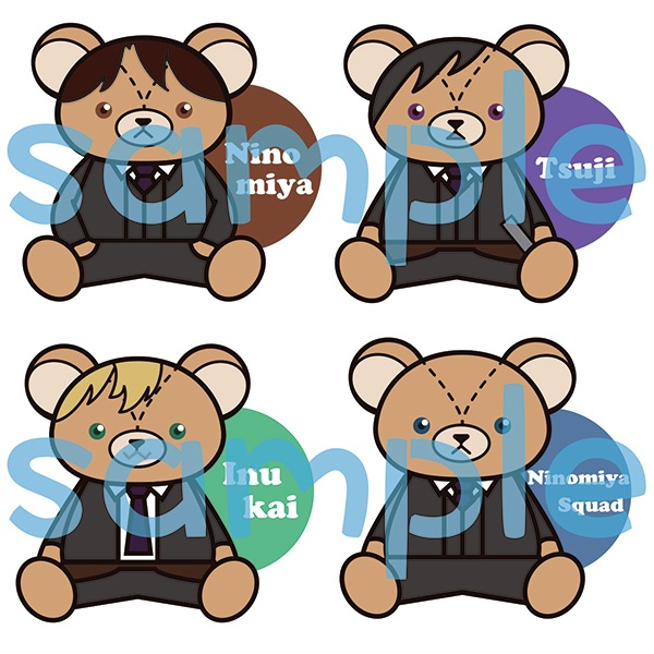 à la carteと二宮隊くまシールセット