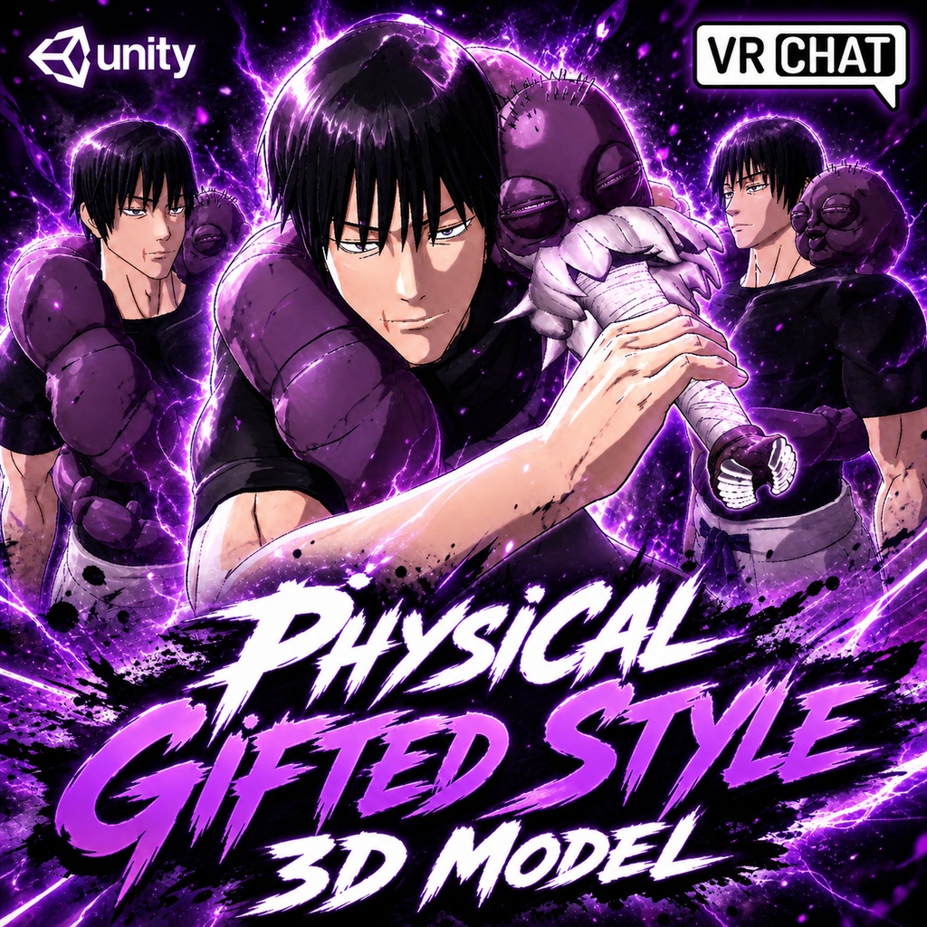 [VRChat] Physical Gifted Mercenary Style 3D Model & Combat Animation Full Set 💪