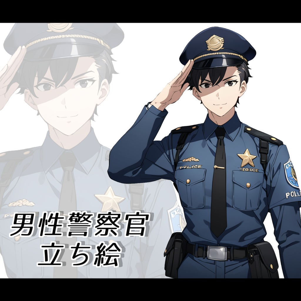 【立ち絵】No.9_男性警察官_立ち絵素材