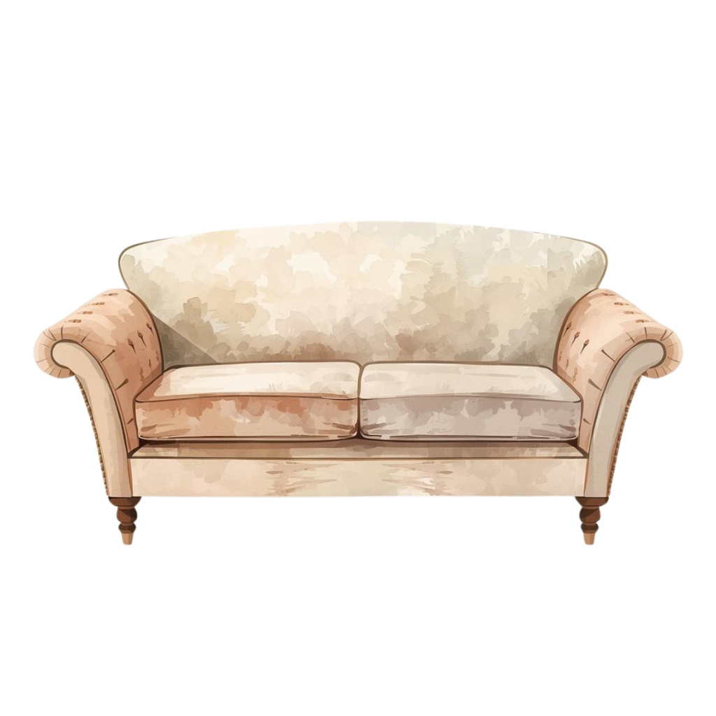 アンティーク家具の水彩画クリップアートセット(全10種) - Watercolor Antique Furniture Clipart Set (10 items) -