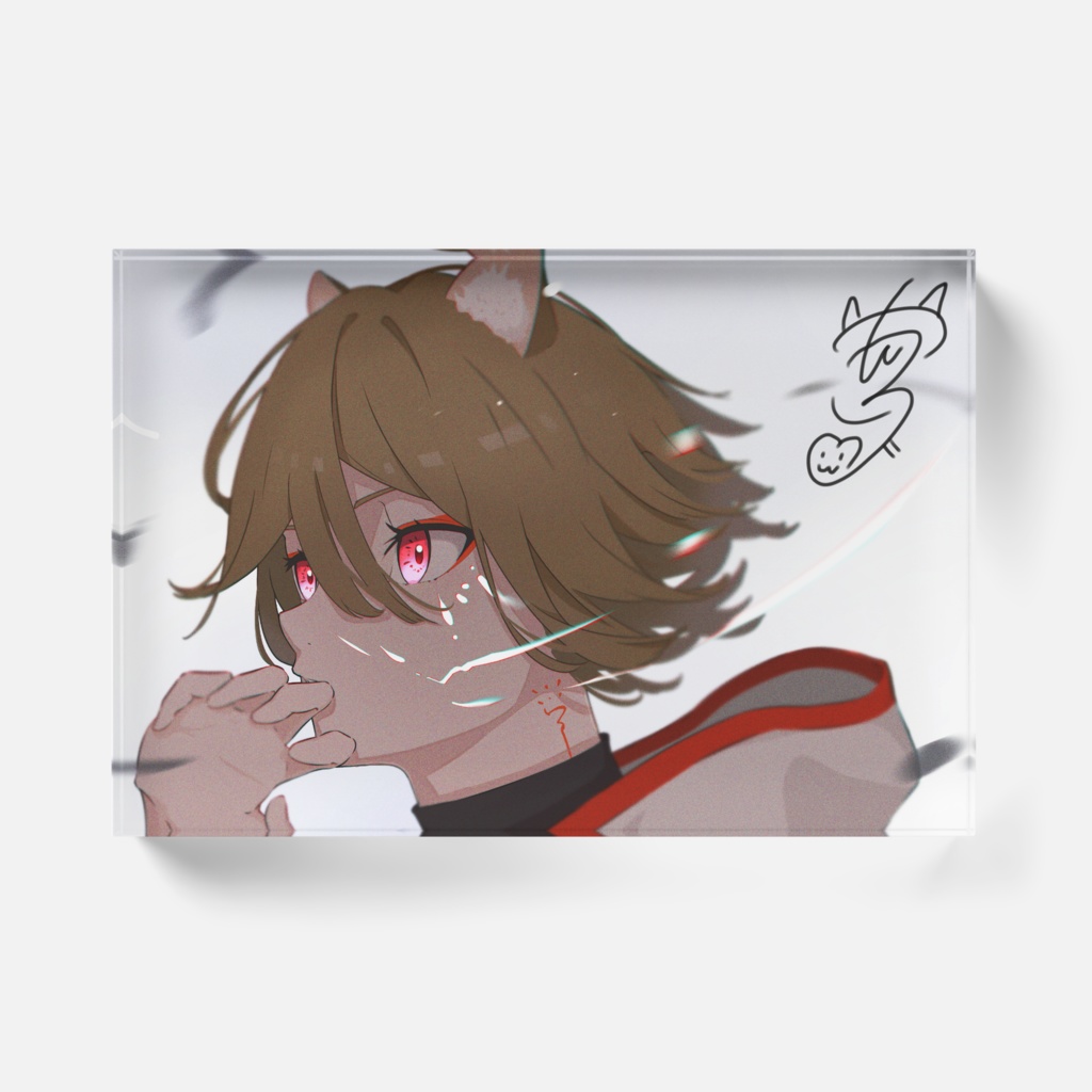 狐火こんろアクリルブロック