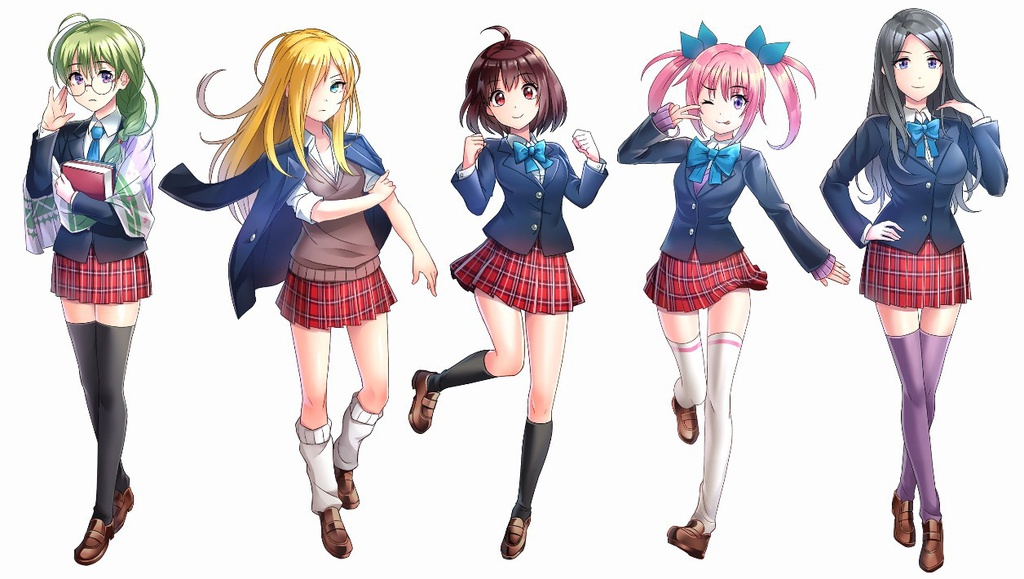 女子 男子学生2dキャラクターパック キャラクター画像素材 Game