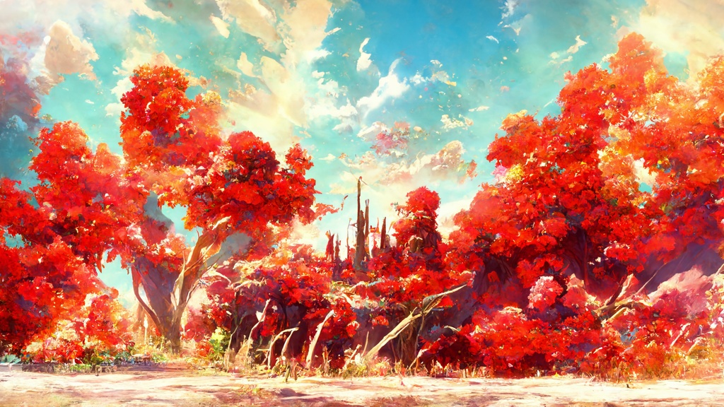 【ファンタジー系イラスト調】著作権フリーの高解像度背景(画像100枚)