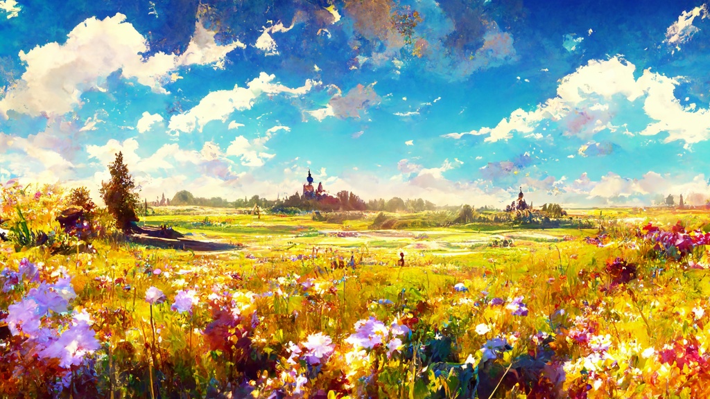 【ファンタジー系イラスト調】著作権フリーの高解像度背景(画像100枚)