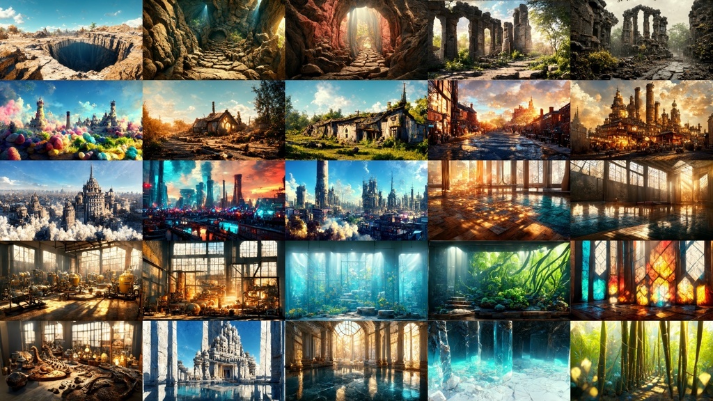 【ファンタジー系リアル調】著作権フリーの高解像度背景(画像100枚)