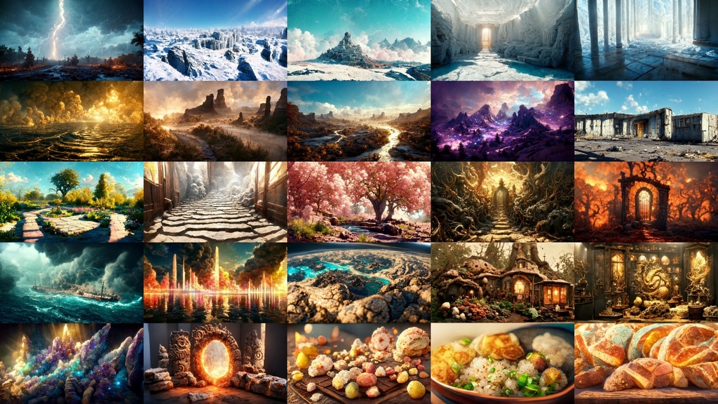 【ファンタジー系リアル調】著作権フリーの高解像度背景(画像100枚)