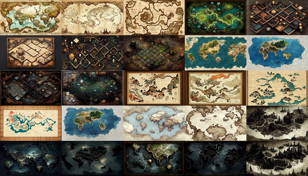 【色々な地図】著作権フリーの高解像度イラスト素材(画像100枚)