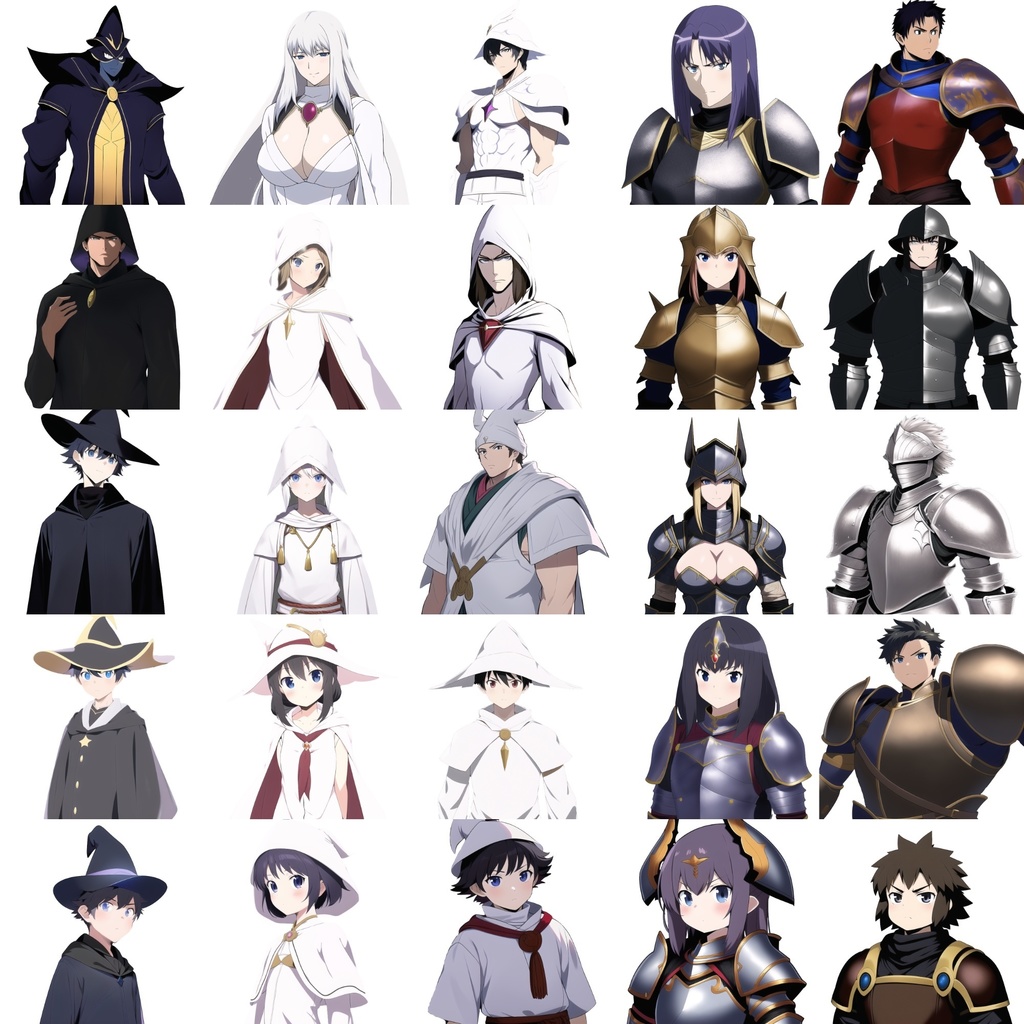 【職業別キャラクター立ち絵2】著作権フリーの高解像度画像素材(100枚)