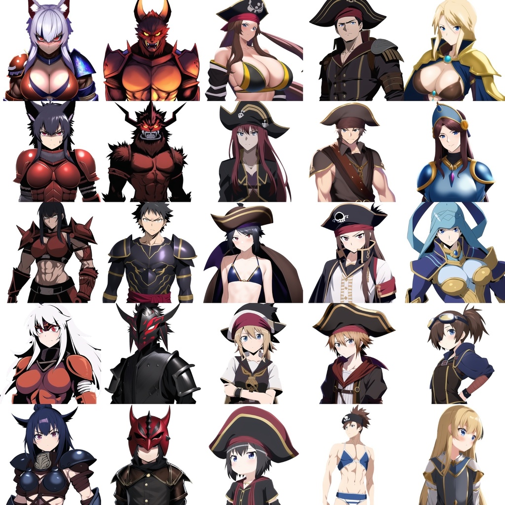 【職業別キャラクター立ち絵2】著作権フリーの高解像度画像素材(100枚)