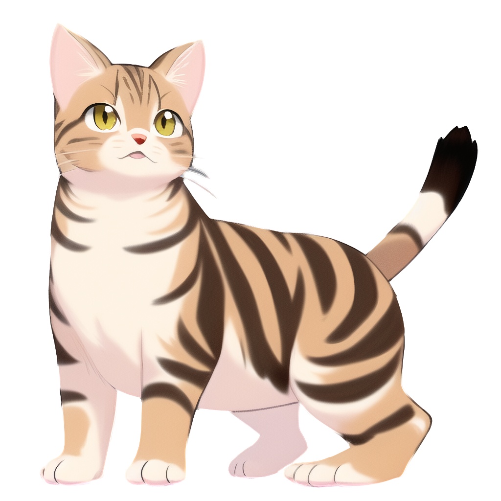 【猫10種類×10】著作権フリーの高解像度イラスト素材(画像100枚)