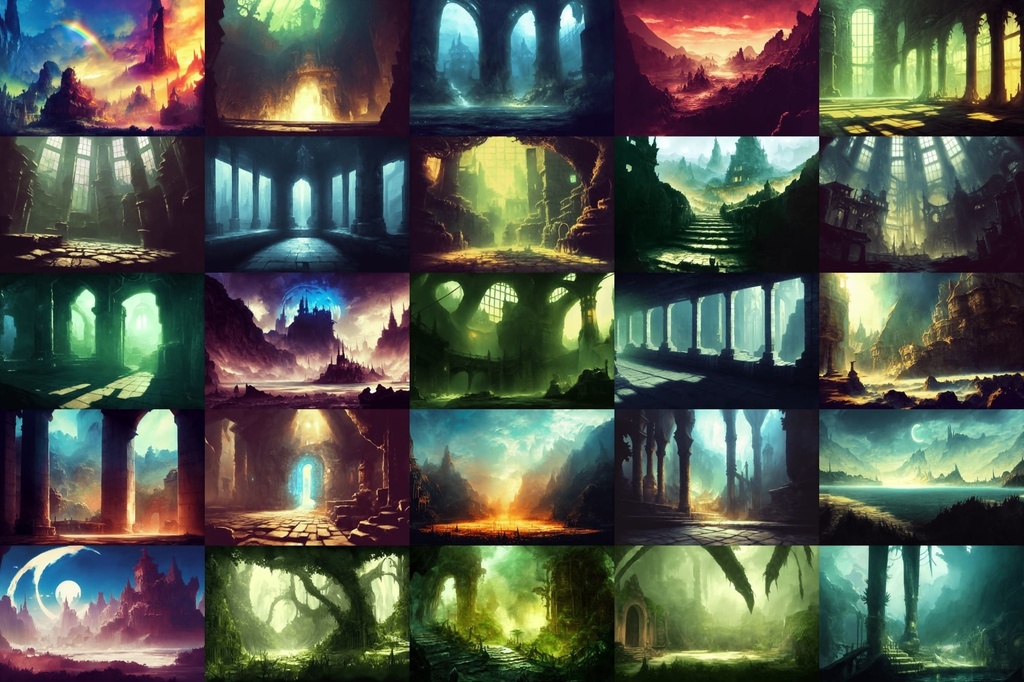 【洞窟などのダンジョン系背景】著作権フリーの高解像度画像(100枚)