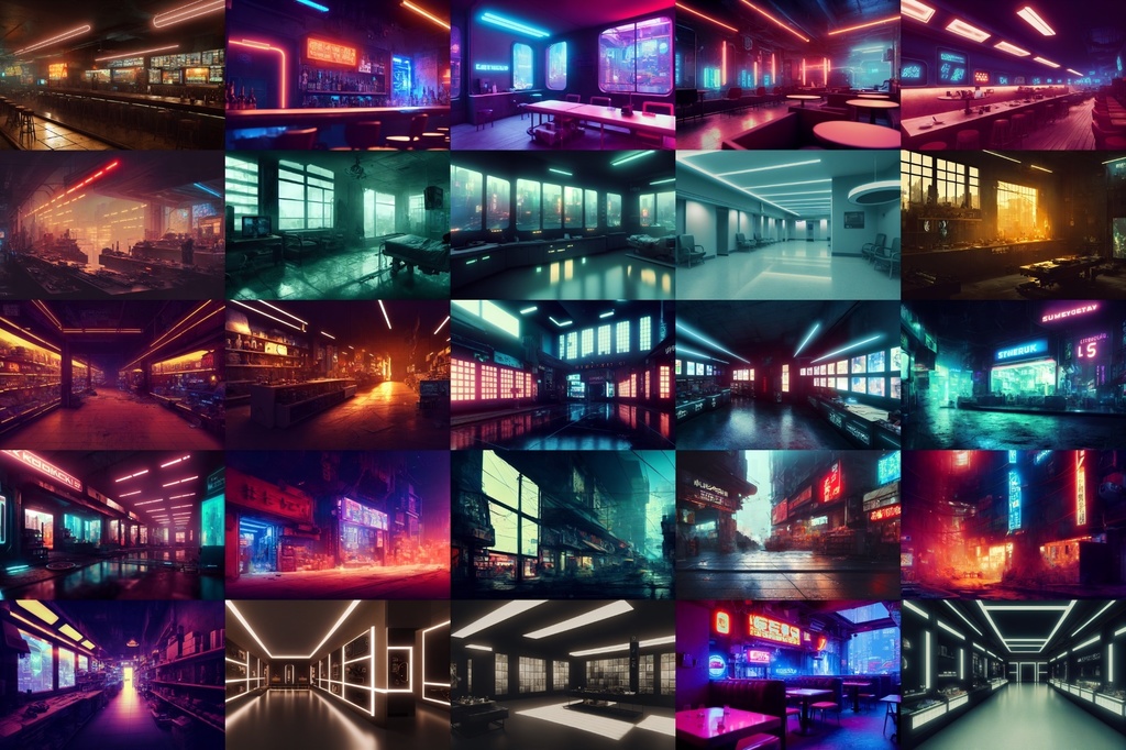 【サイバーパンク、SF系背景】著作権フリーの高解像度画像(100枚)