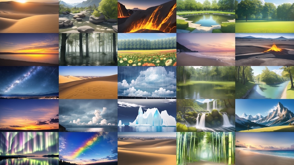 【アニメ調の自然系背景】著作権フリーの高解像度画像(100枚)