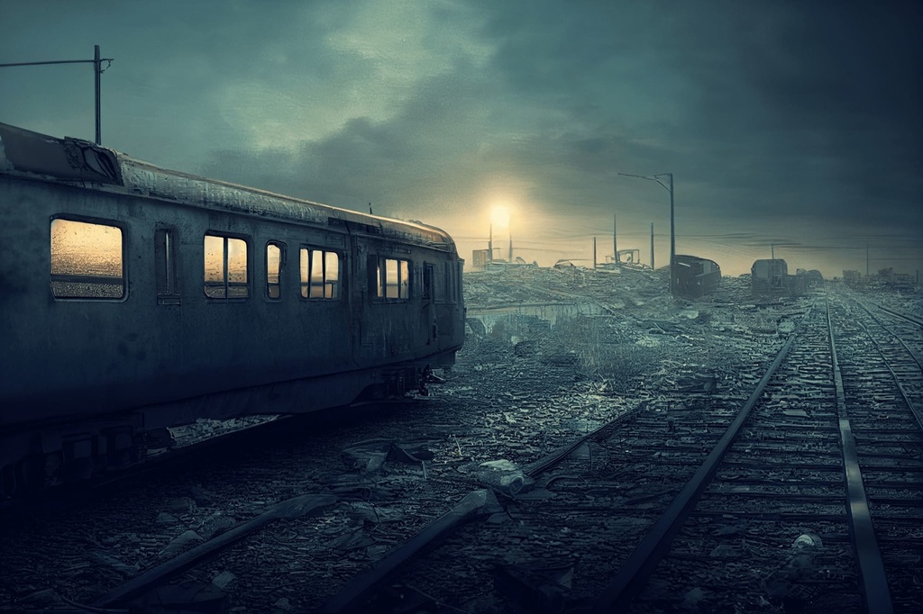 【ポストアポカリプス、廃墟背景】著作権フリーの高解像度画像(100枚)