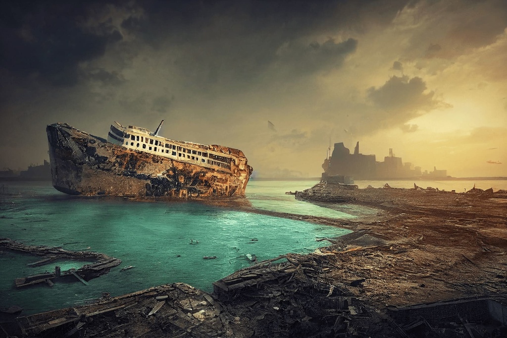 【ポストアポカリプス、廃墟背景】著作権フリーの高解像度画像(100枚)