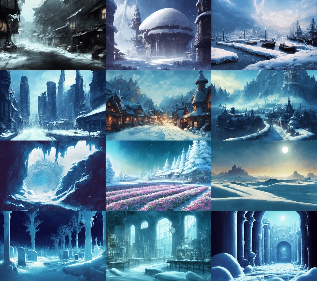 【雪の世界、雪国系背景】著作権フリーの高解像度画像(100枚)