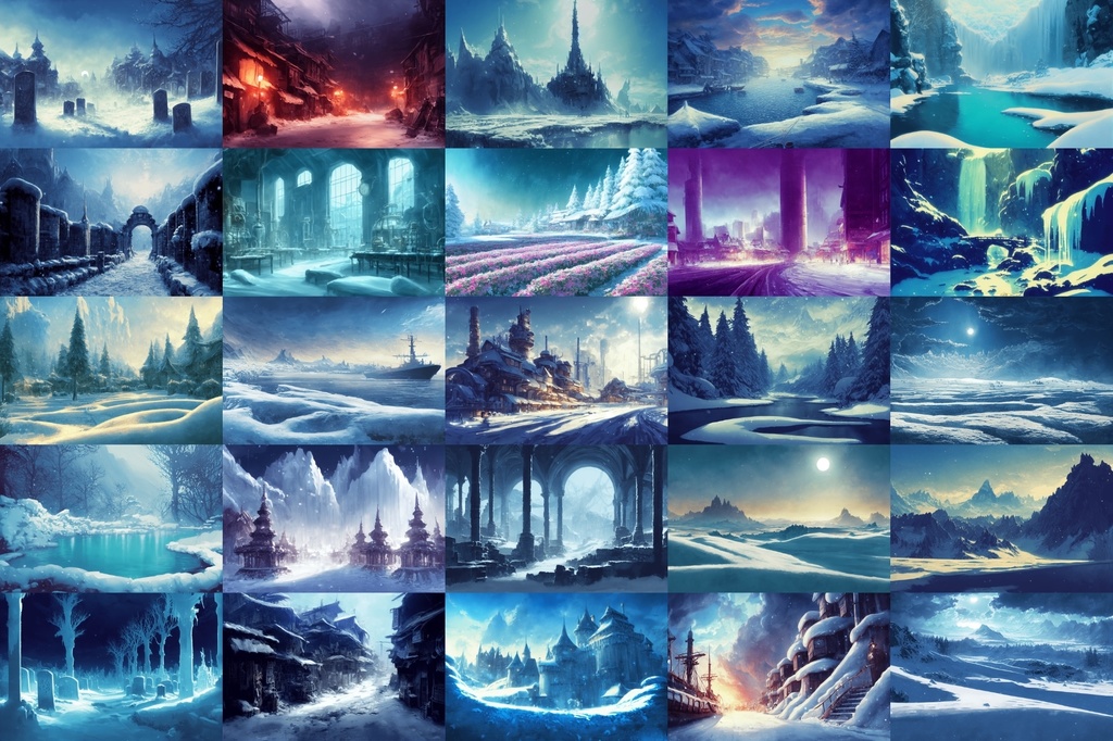 【雪の世界、雪国系背景】著作権フリーの高解像度画像(100枚)