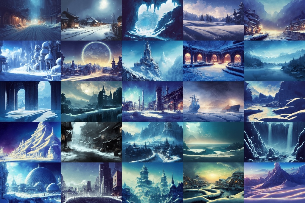 【雪の世界、雪国系背景】著作権フリーの高解像度画像(100枚)