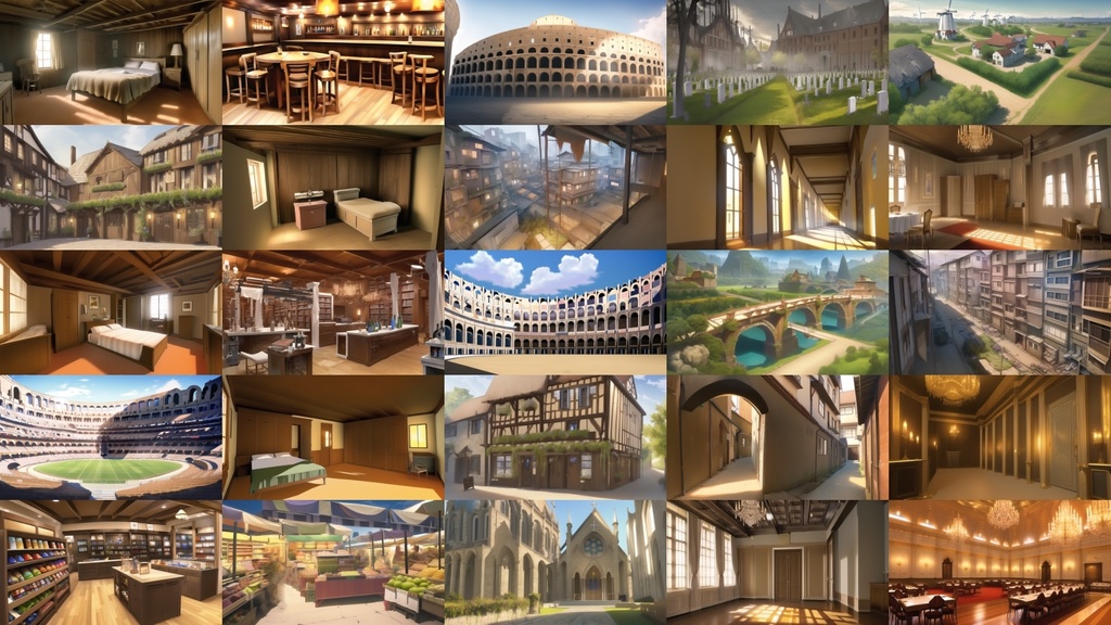 【アニメ調の幻想系背景】著作権フリーの高解像度画像(100枚)