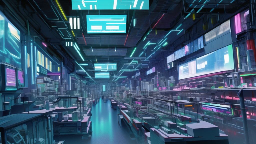 【アニメ調のサイバーパンク背景】著作権フリーの高解像度画像(100枚)