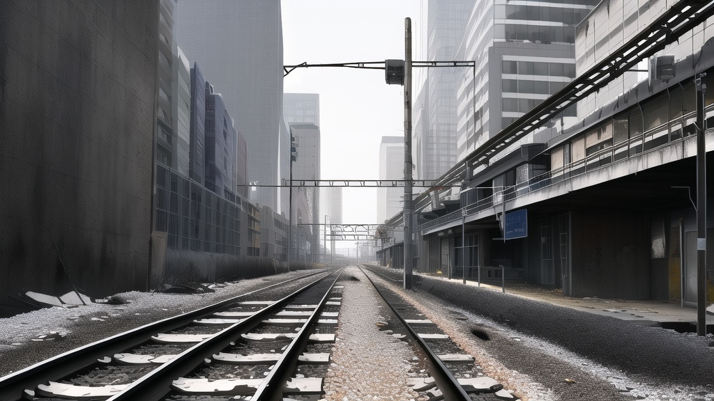 【アニメ調の廃墟系背景】著作権フリーの高解像度画像(100枚)