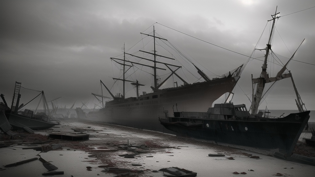 【アニメ調の廃墟系背景】著作権フリーの高解像度画像(100枚)