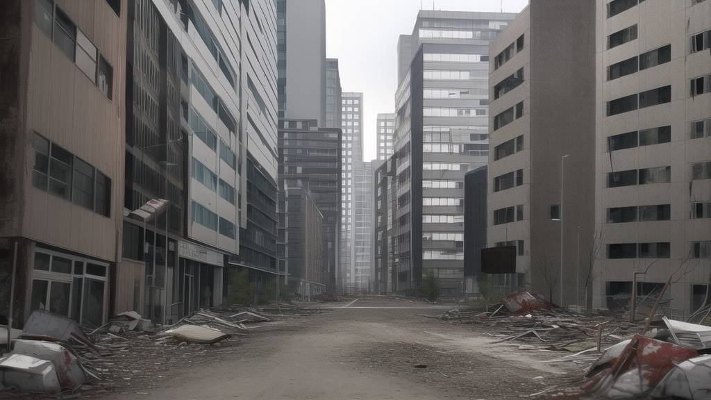 【アニメ調の廃墟系背景】著作権フリーの高解像度画像(100枚)