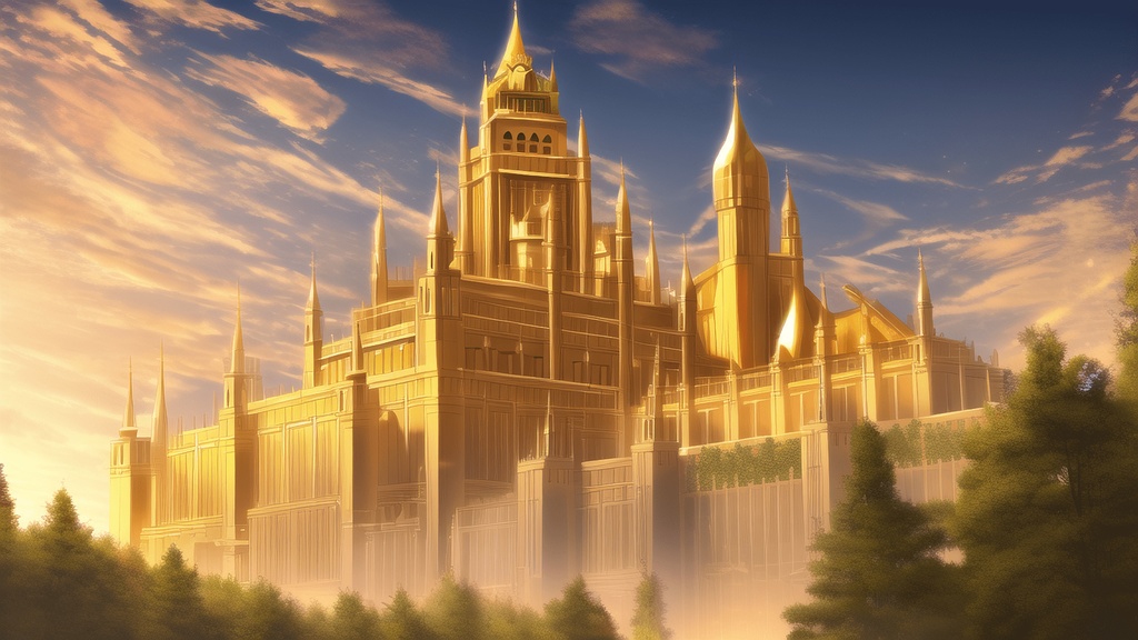 【アニメ調の黄金郷系背景】著作権フリーの高解像度画像(100枚)