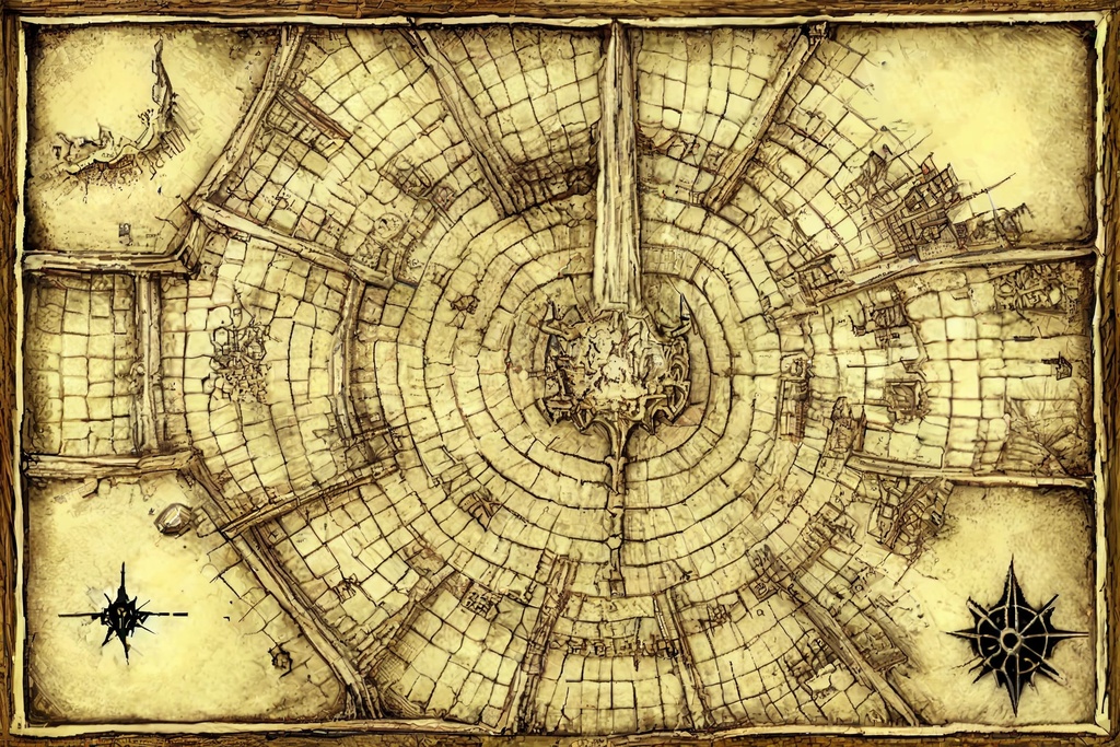 【ダンジョン系の地図やマップ】著作権フリーの高解像度画像(100枚)