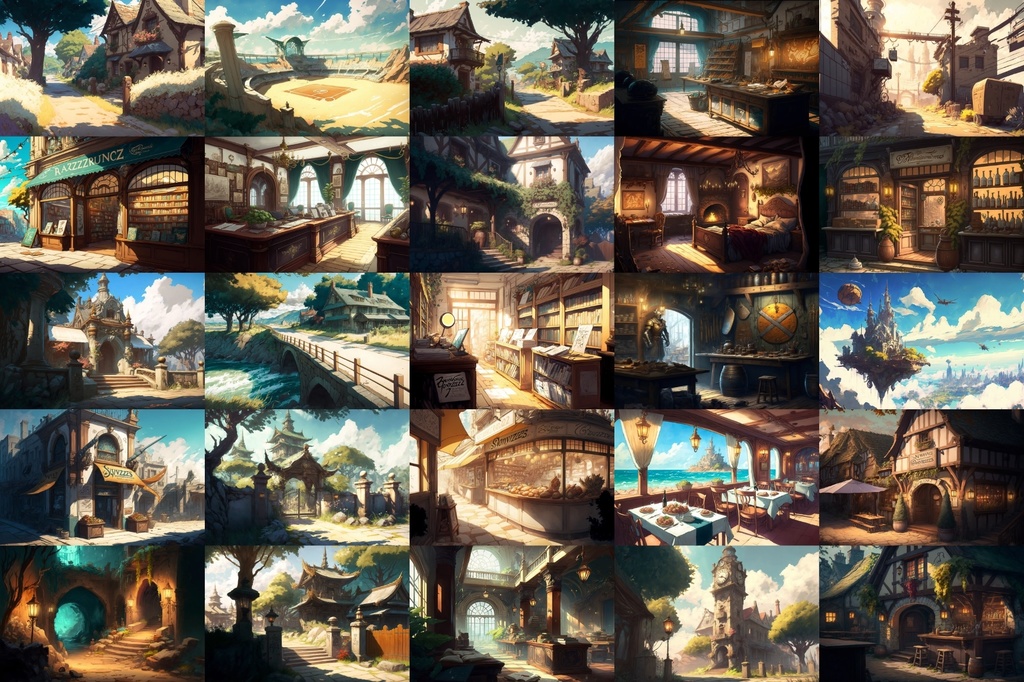 【美麗で幻想的な街や施設の背景】著作権フリーの高解像度画像(100枚)