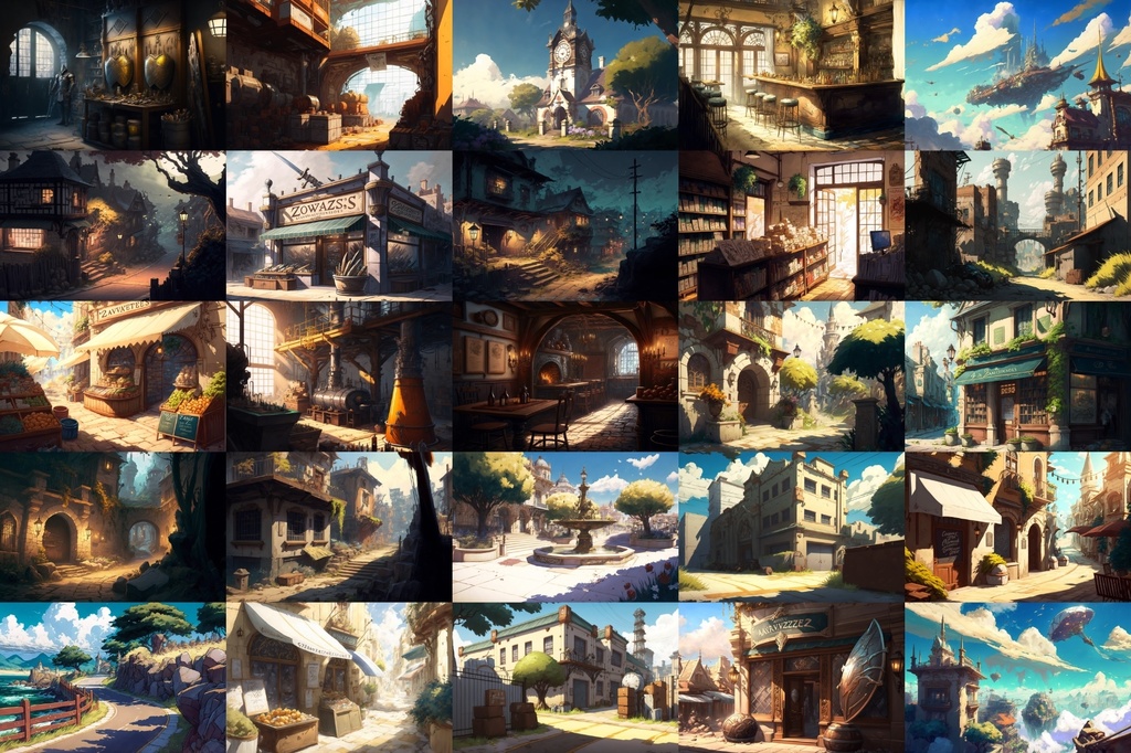 【美麗で幻想的な街や施設の背景】著作権フリーの高解像度画像(100枚)