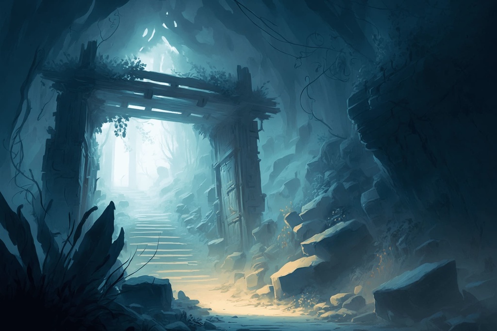 【美麗で幻想的なダンジョン背景】著作権フリーの高解像度画像(100枚)