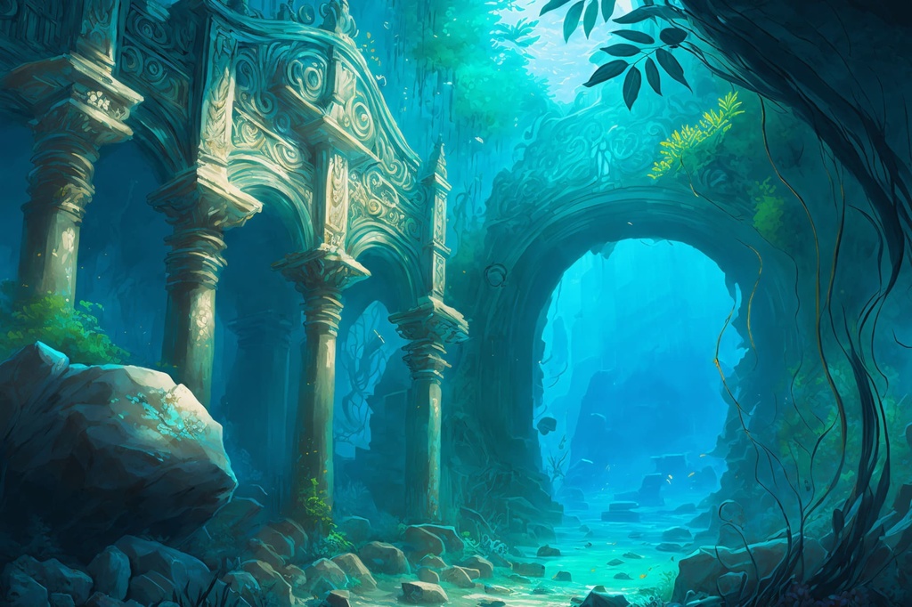 【美麗で幻想的なダンジョン背景】著作権フリーの高解像度画像(100枚)