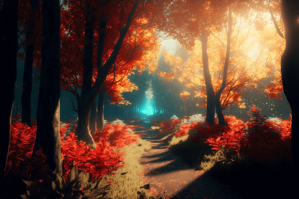 【超リアルな自然系イラスト背景】著作権フリーの高解像度画像(100枚)