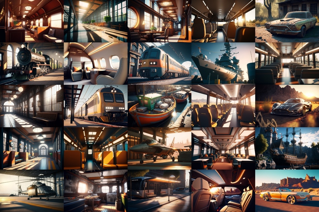 【超リアルな乗り物系の背景】著作権フリーの高解像度画像(100枚)