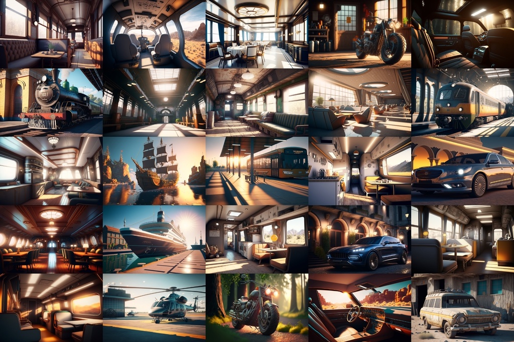 【超リアルな乗り物系の背景】著作権フリーの高解像度画像(100枚)