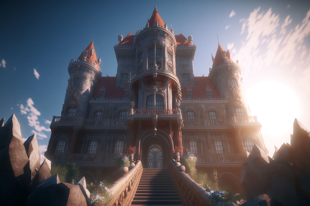 【超リアルな城や室内の背景】著作権フリーの高解像度画像(100枚)