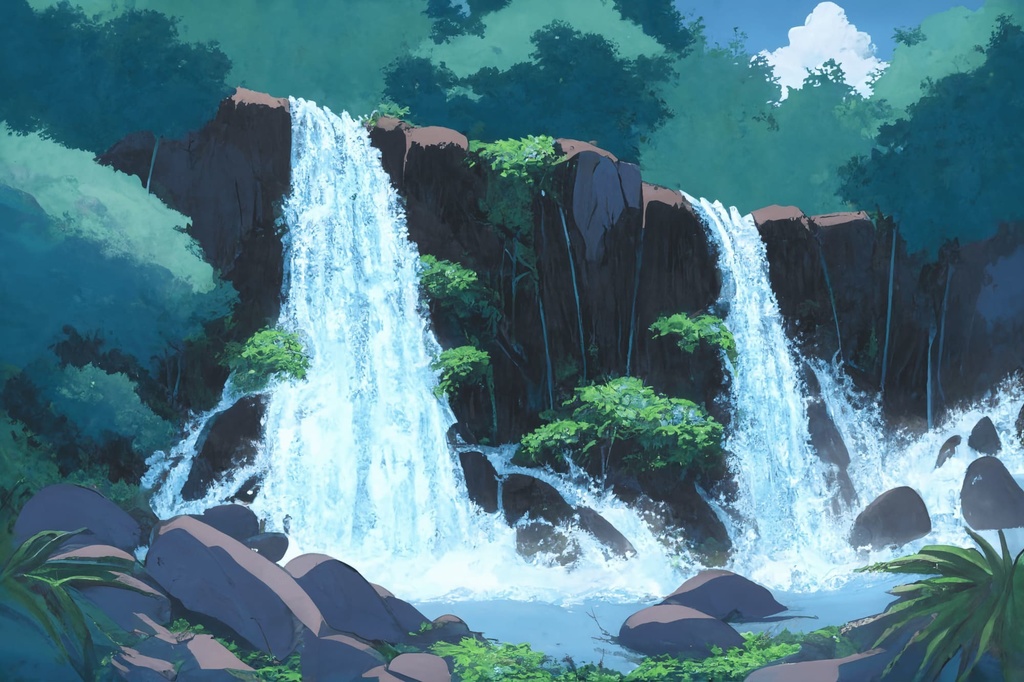 【アニメ映画風の自然系背景】著作権フリーの高解像度画像(100枚)