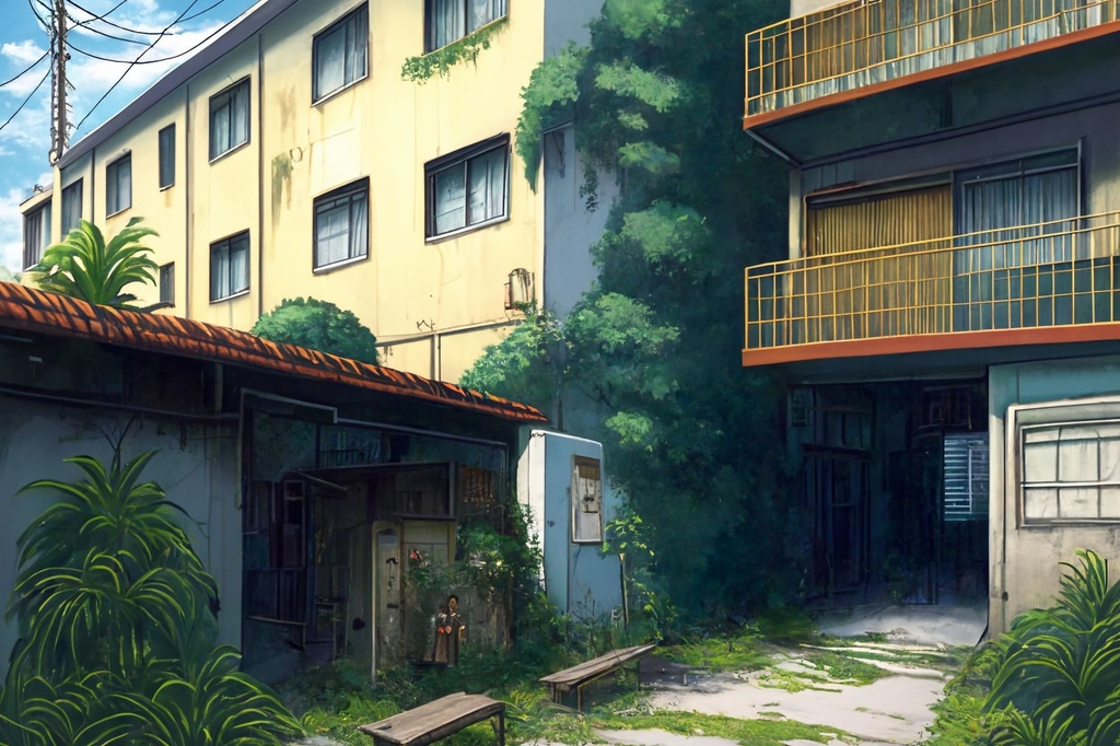 【アニメ映画風の家や室内の背景】著作権フリーの高解像度画像(100枚)