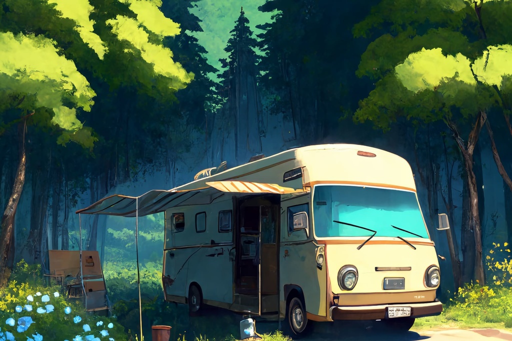 【アニメ映画風の乗り物系の背景】著作権フリーの高解像度画像(100枚)