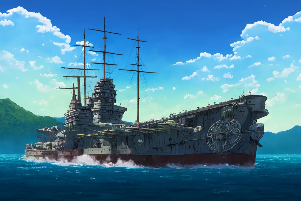 【アニメ映画風の乗り物系の背景】著作権フリーの高解像度画像(100枚)